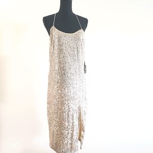 Dazzling sequence midi dress from Lulus,-Large